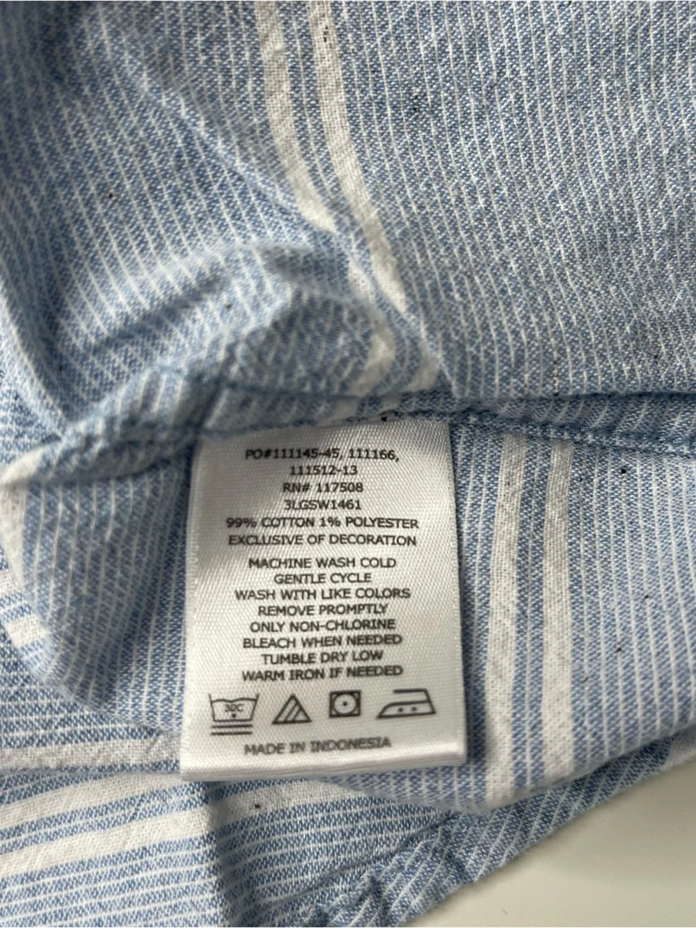 Levi's Boucher Blue & White Striped Short-Sleeve Button-Down Shirt Men's MEDIUM